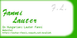 fanni lauter business card